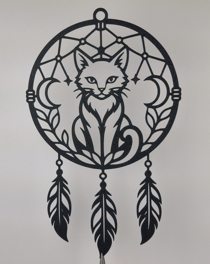 Mystische Katze Traumfänger Wandkunst Wandbild Wanddeko Wanddekoration Nr. 2