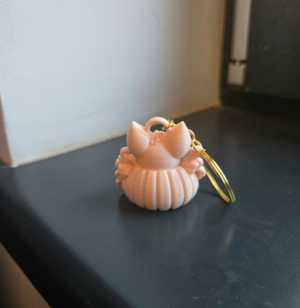 Kürbis-Katzen-Anhänger Halloween-Schlüsselanhänger ohne Kette Schmuck Deko
