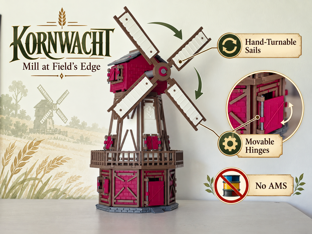 KORNWACHT Mehrteilige Windmühle Selbst Bauen Figur Deko Statue Skulptur