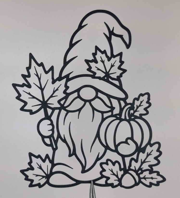 Herbstzwerg Wandkunst Wandbild Wanddeko Wanddekoration Gartenzwerg Wichtel