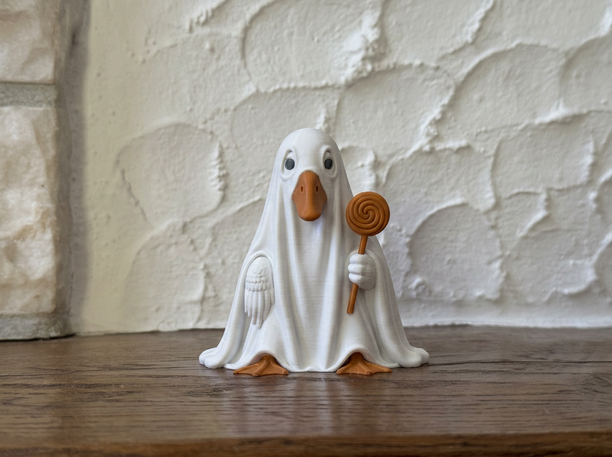 Halloween Figur Gans als Gespenst Deko