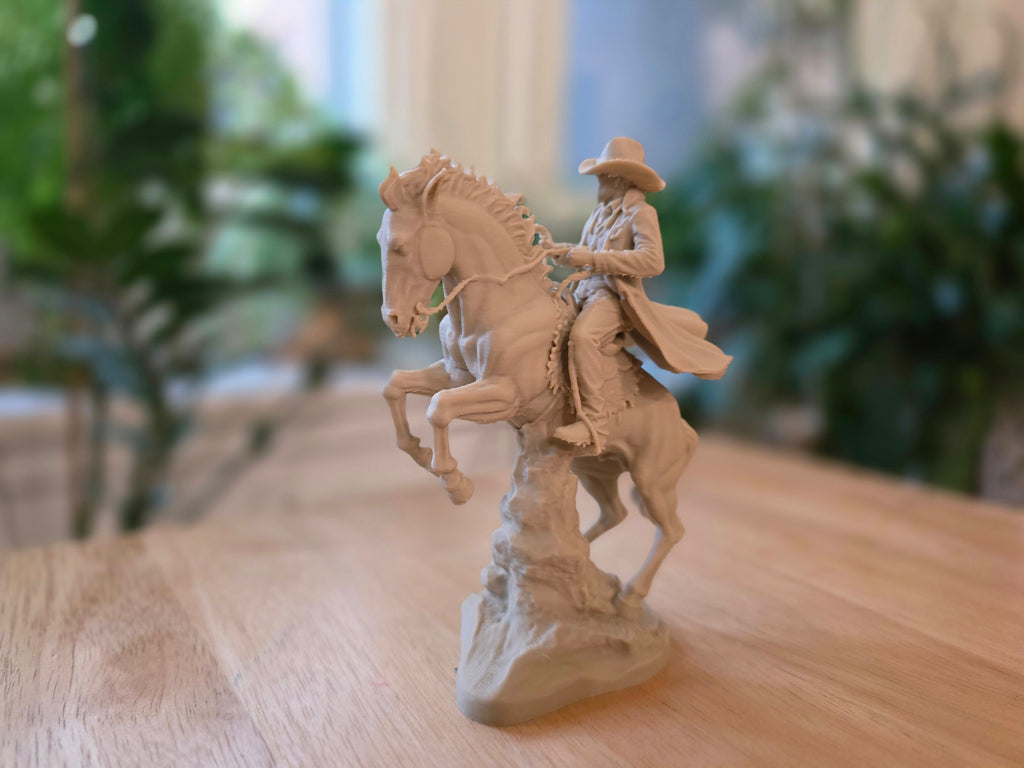 Cowboy Western Skulptur Bronze-Optik