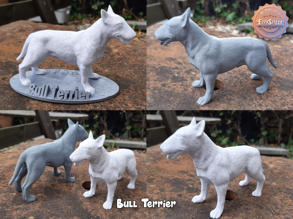 Bullterrier Figur Deko Statue Tierfigur Tiere Tierliebhaber Geschenk