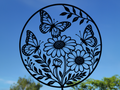 Schmetterlinge und Gänseblümchen 2D-Wandkunst Wandbild Wanddeko Wohnzimmer