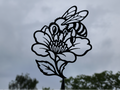 Bienenblumen 2D Wandkunst Wandbild Wanddeko Wanddekoration Tierfigur Tiere