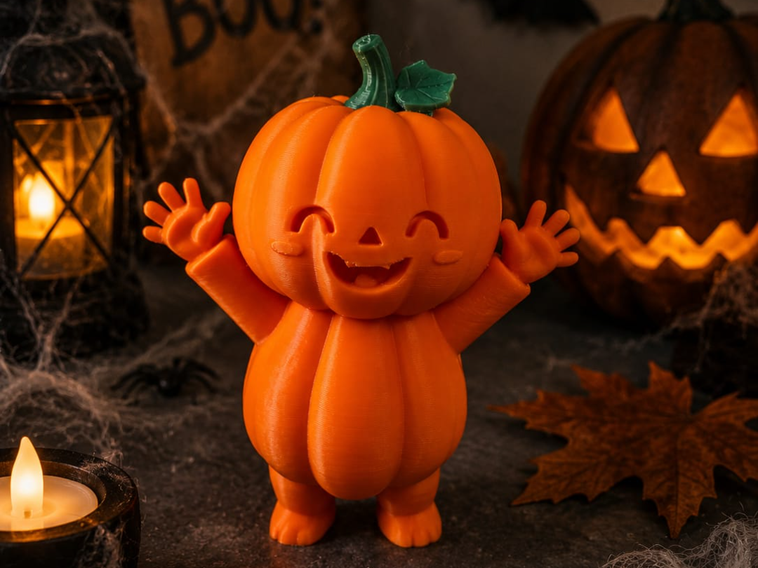 Fröhlicher Kürbis-Freund Süße Halloween-Dekoration Figur Deko Statue süß