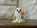Halloween Figur Eule als Gespenst Deko