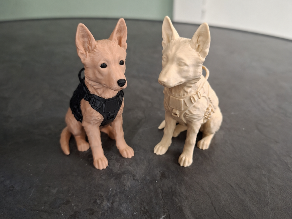 Taktischer Deutscher Schäferhund Figur Deko Statue Weihnachten Advent süß