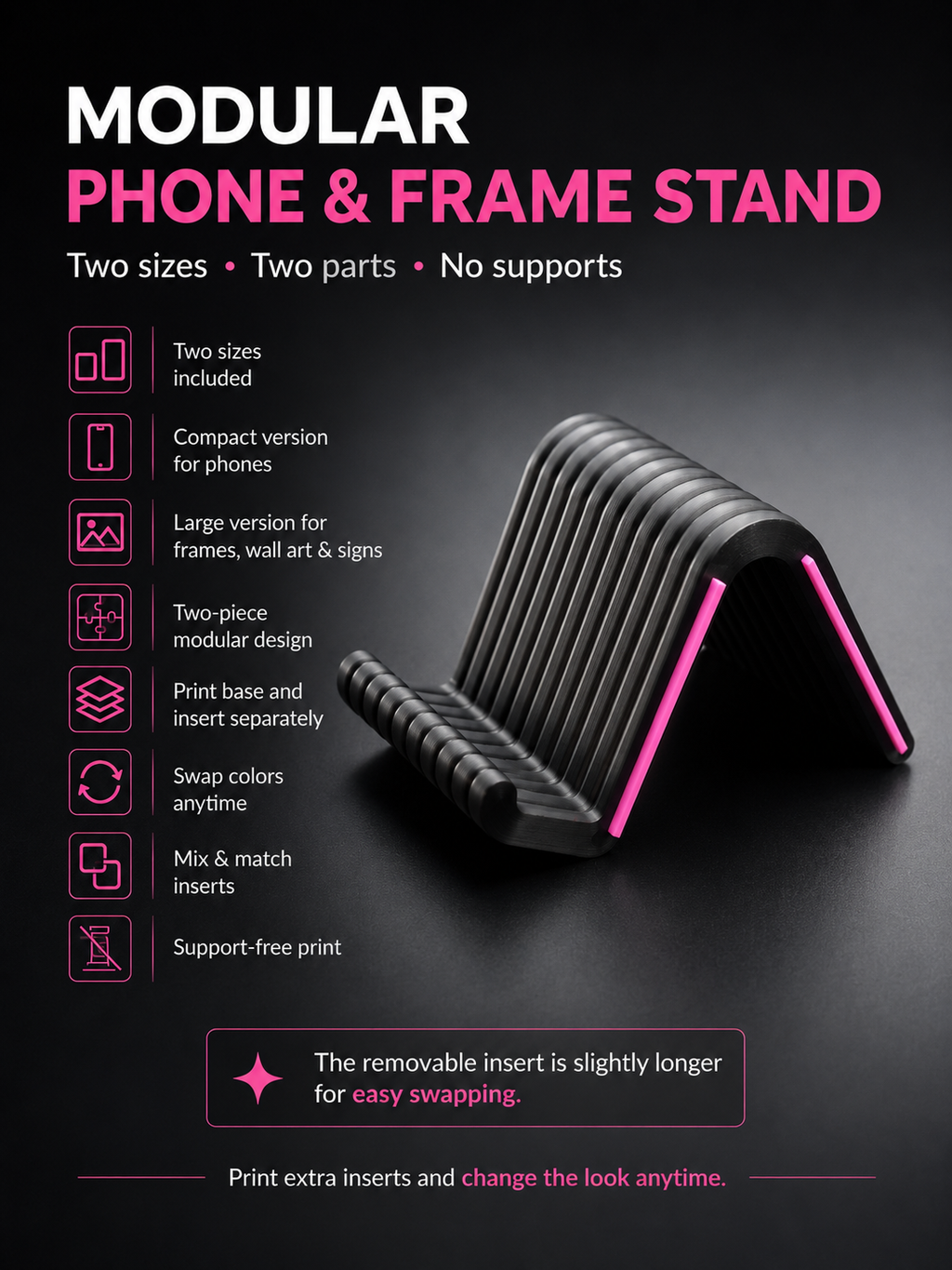 Modularer Telefon & Bilderrahmenständer Figur Deko