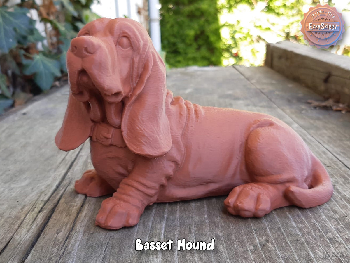Basset Hound Figur Deko Statue Skulptur Dekoration Geschenk Vitrine