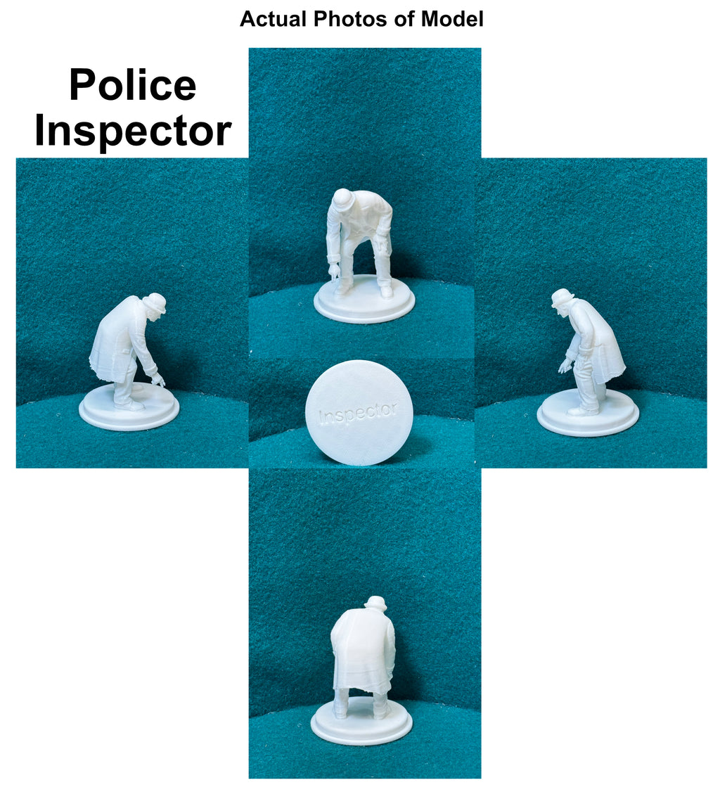 Polizeiinspektor Mysteriöse Figur Deko Statue Puppenhaus Miniatur Diorama