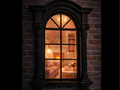 Viktorianisches Puppenhausfenster Nachtleucht-Edition Miniatur 1:12 Möbel