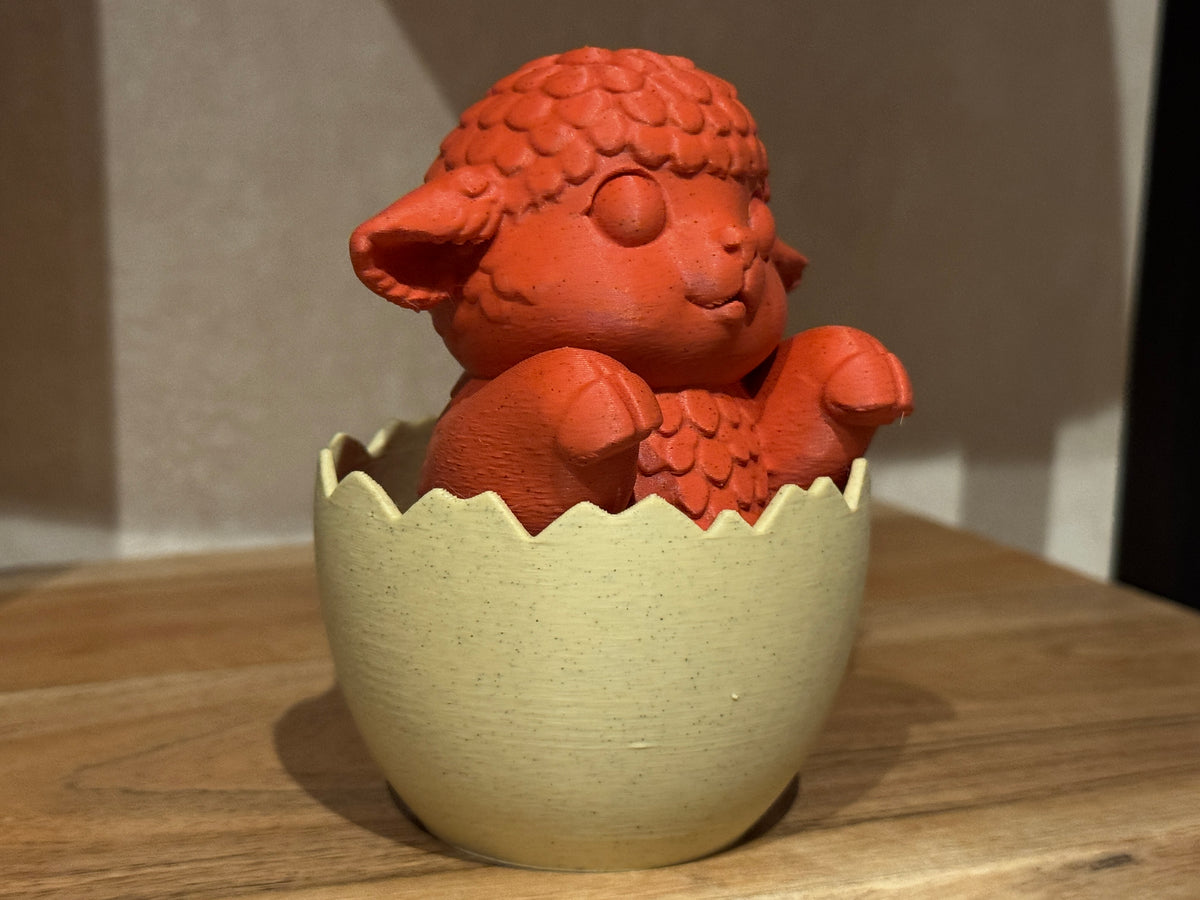 Osterfigur Schaf im Ei Deko