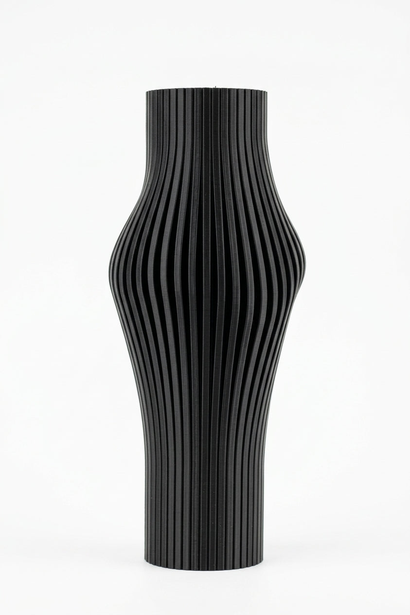 Vase Gerippt Fließend