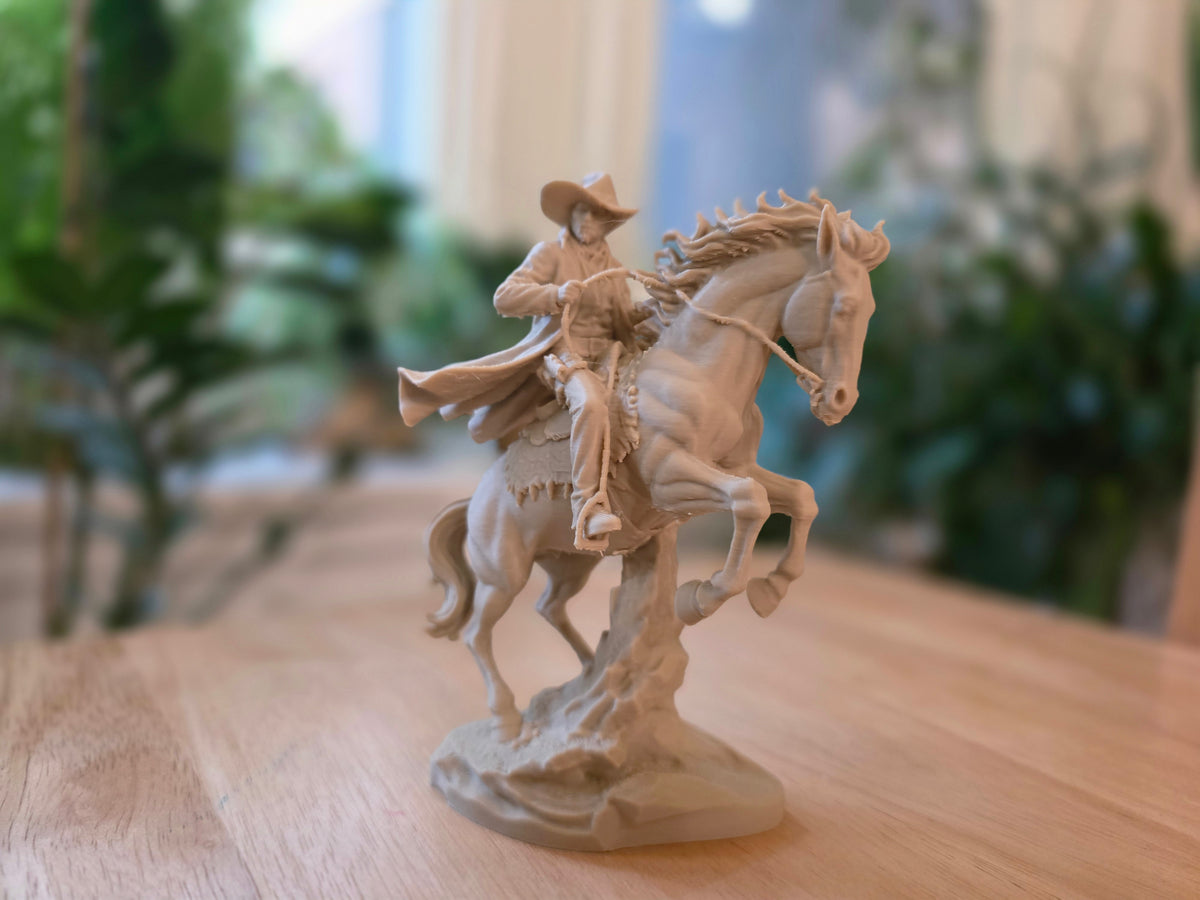 Cowboy Western Skulptur Bronze-Optik