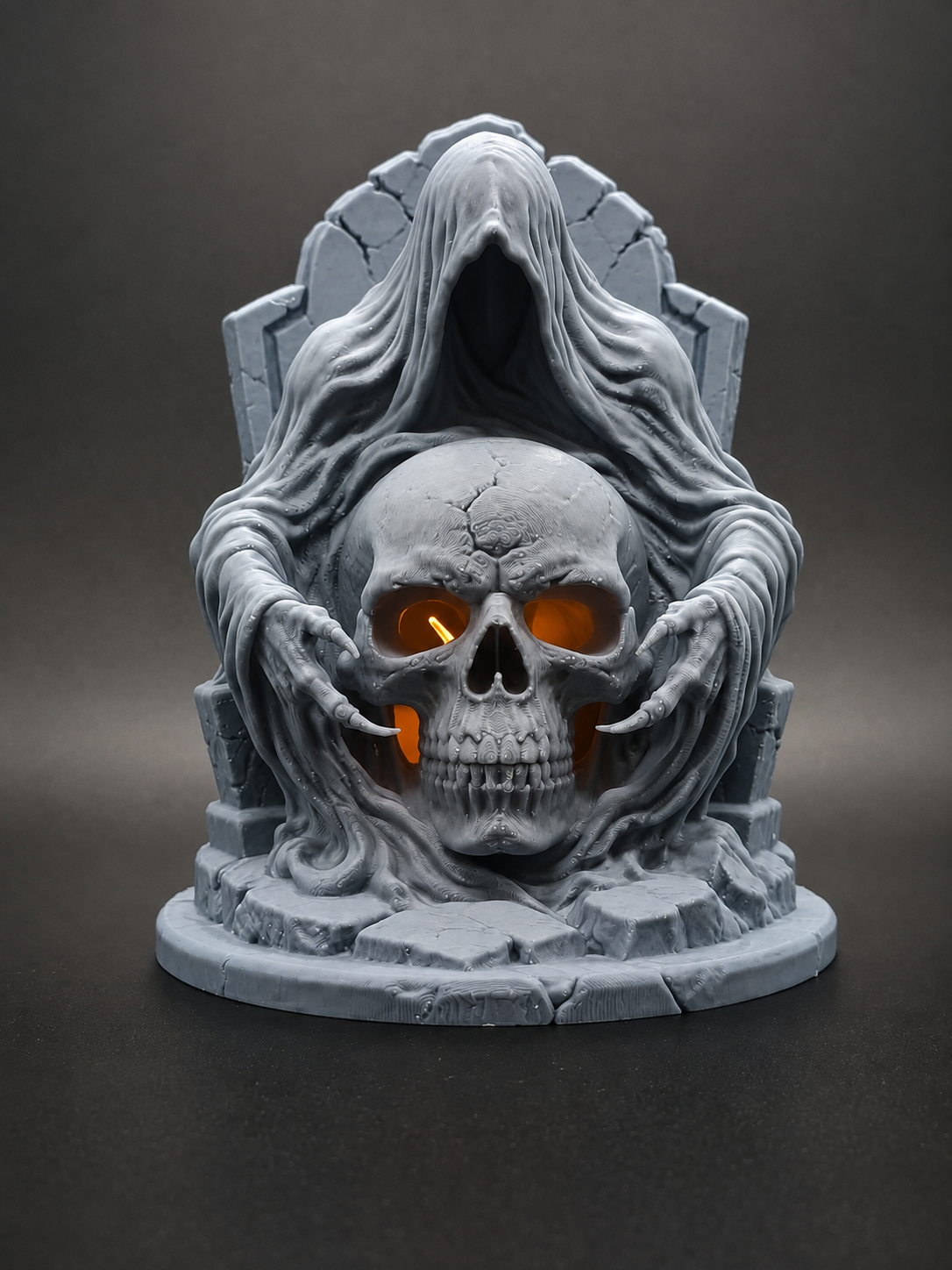 Sensenmann-Schädel Halloween Laterne Figur Deko