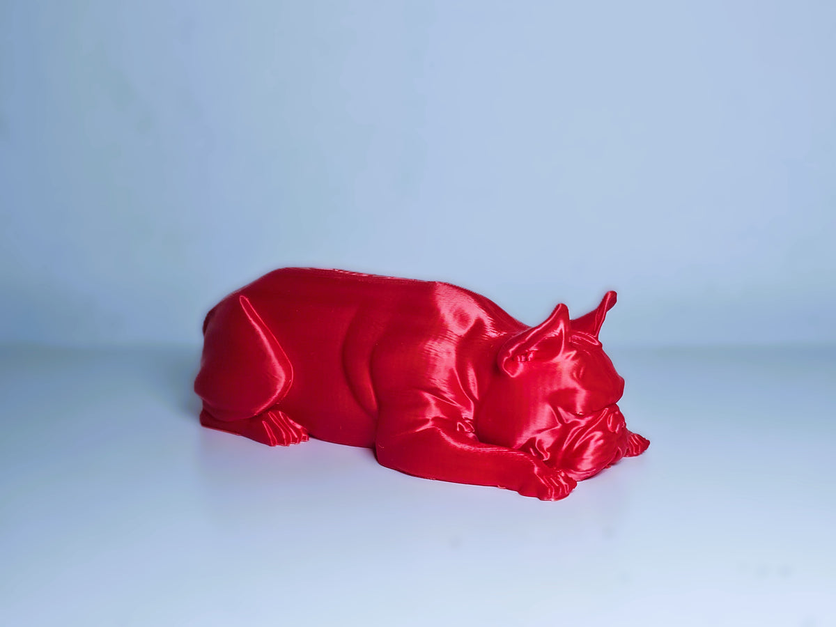 Französische Bulldogge schlafend Figur