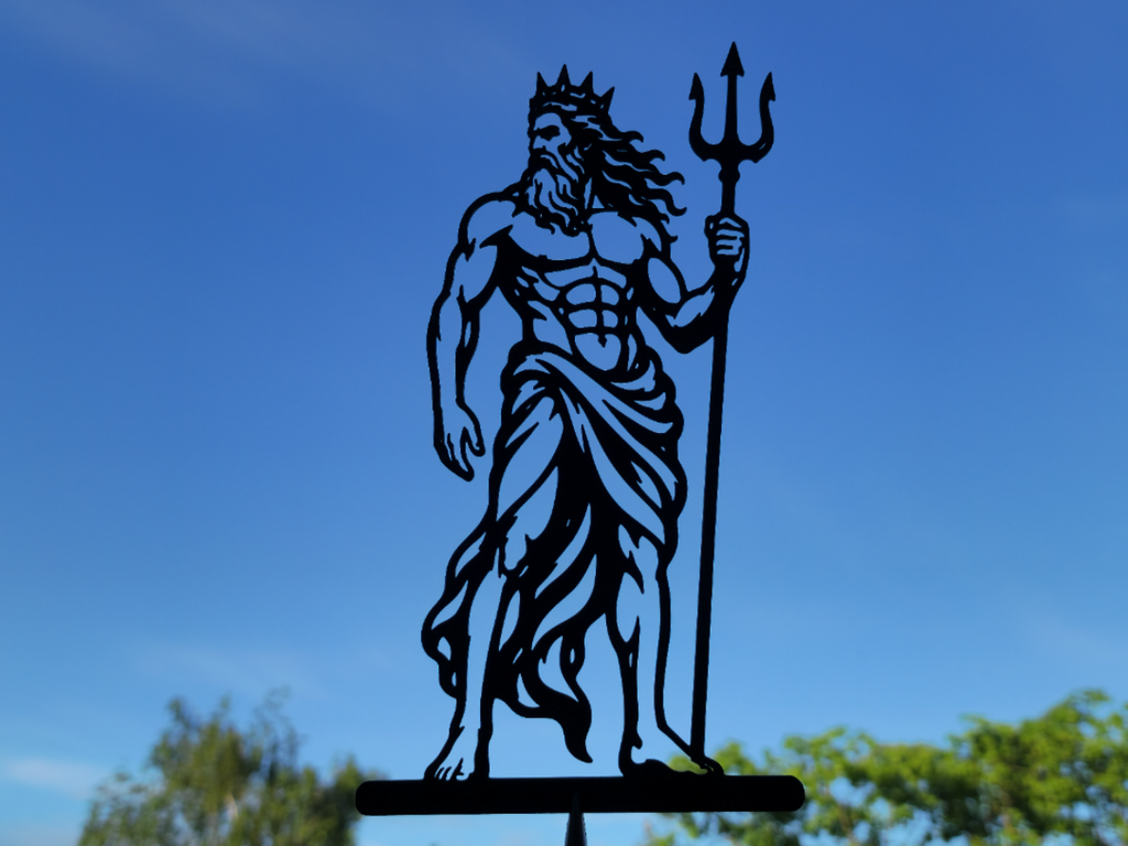 Poseidon Griechischer Gott 2D Wandkunst Wandbild Wanddeko Wanddekoration