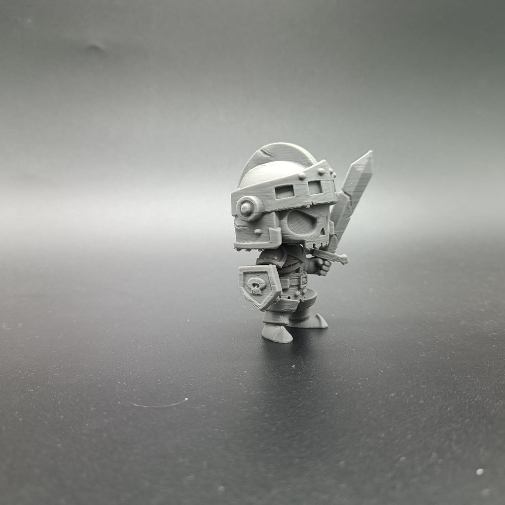 Untoter Ritter Chibi Süßes Knochenkrieger Figur Deko