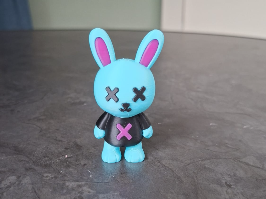 Punk Hase Rebel Figur Deko Statue Weihnachten Weihnachtsdeko Advent Winter