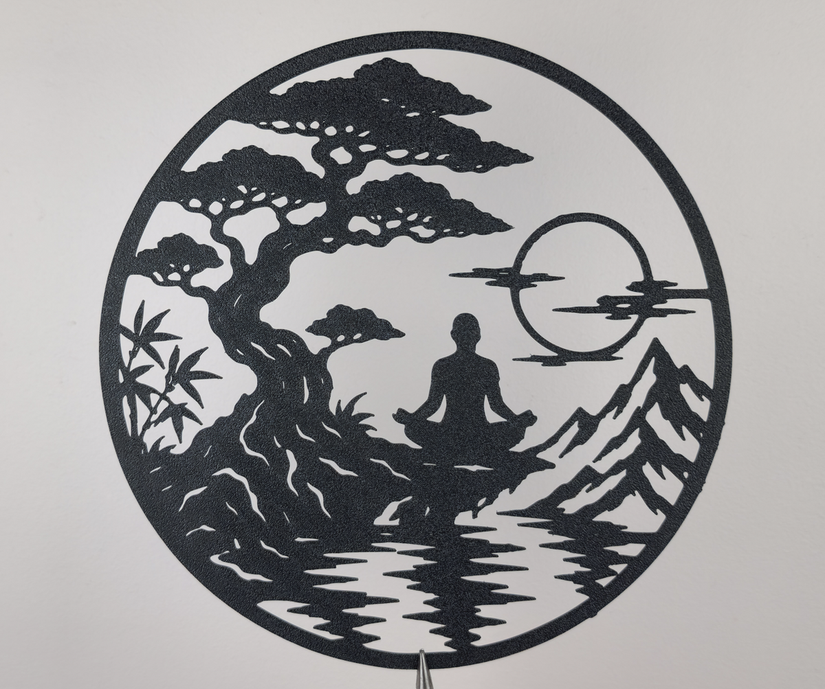 Zen Meditation Gebirgslandschaft 2D Wandkunst Wandbild Wanddeko Wohnzimmer