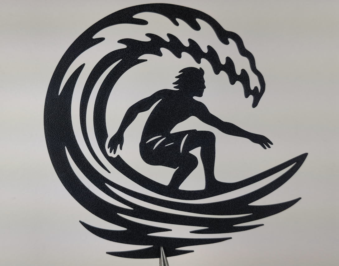 Surfende Welle 2D Wandkunst Wandbild Wanddeko Wanddekoration Wohnzimmer