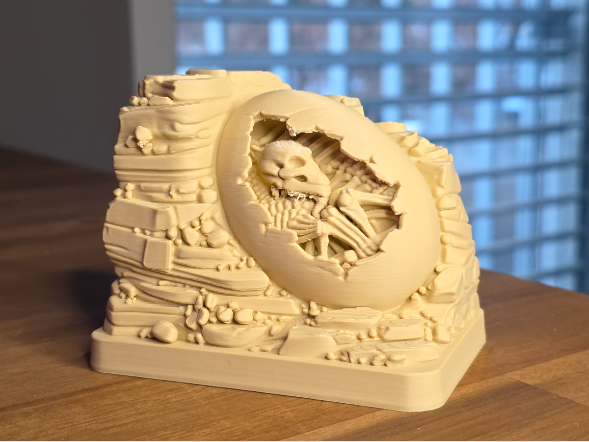 Niedliches Dinosaurier-Ei mit Baby-Dinosaurier Figur Deko Statue Ostern