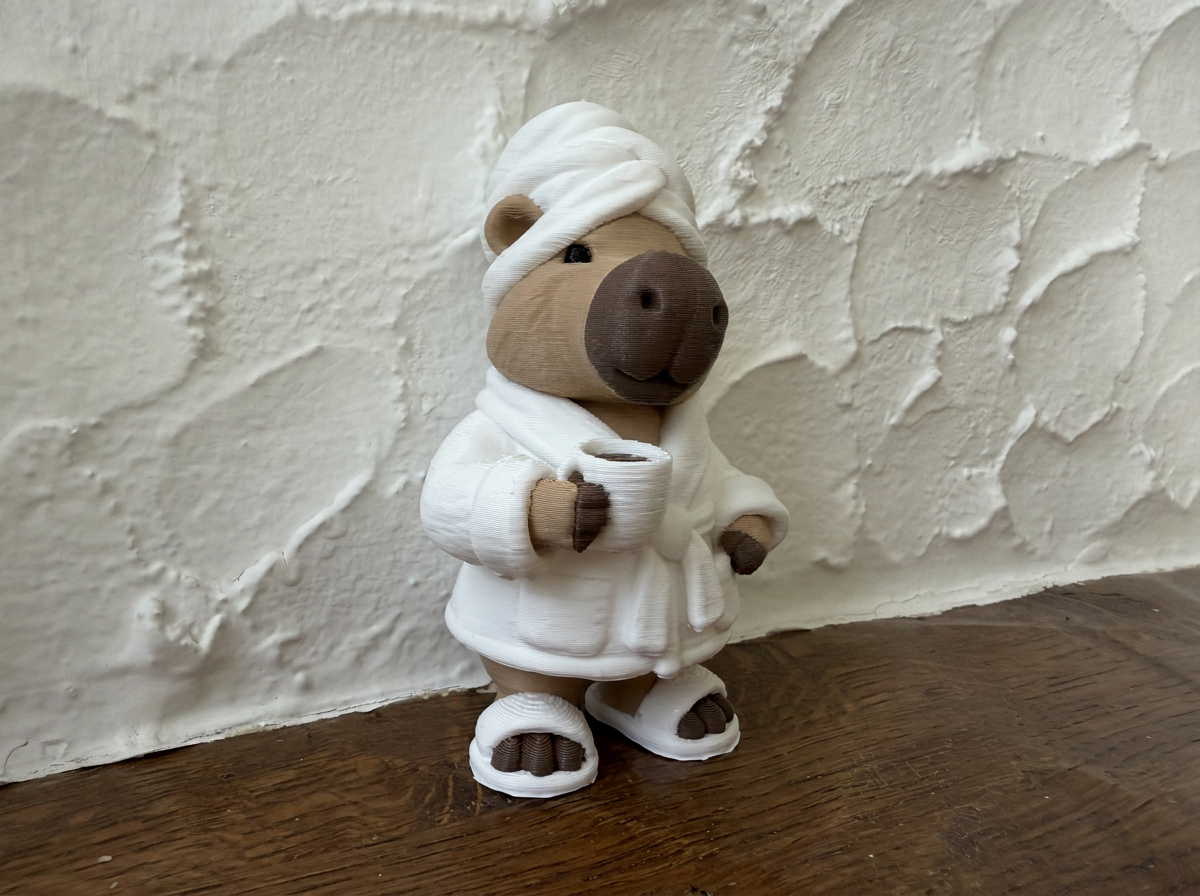 Figur Capybara im Wellness-Spa Deko