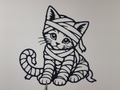 Niedliche Mumienkatzen-Wandkunst Wandbild Wanddeko Wanddekoration Deko süß