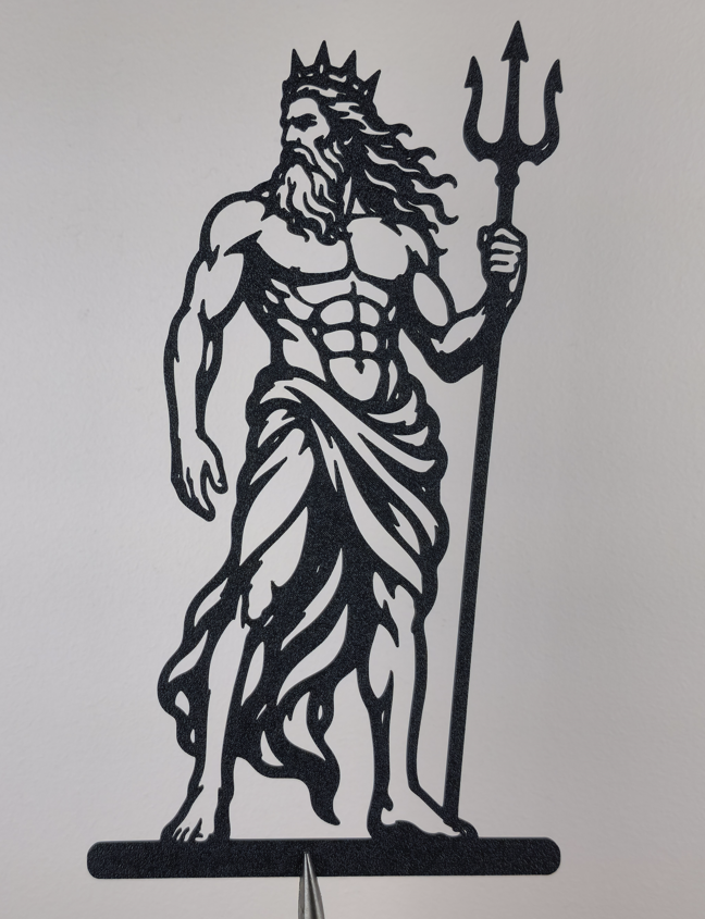 Poseidon Griechischer Gott 2D Wandkunst Wandbild Wanddeko Wanddekoration