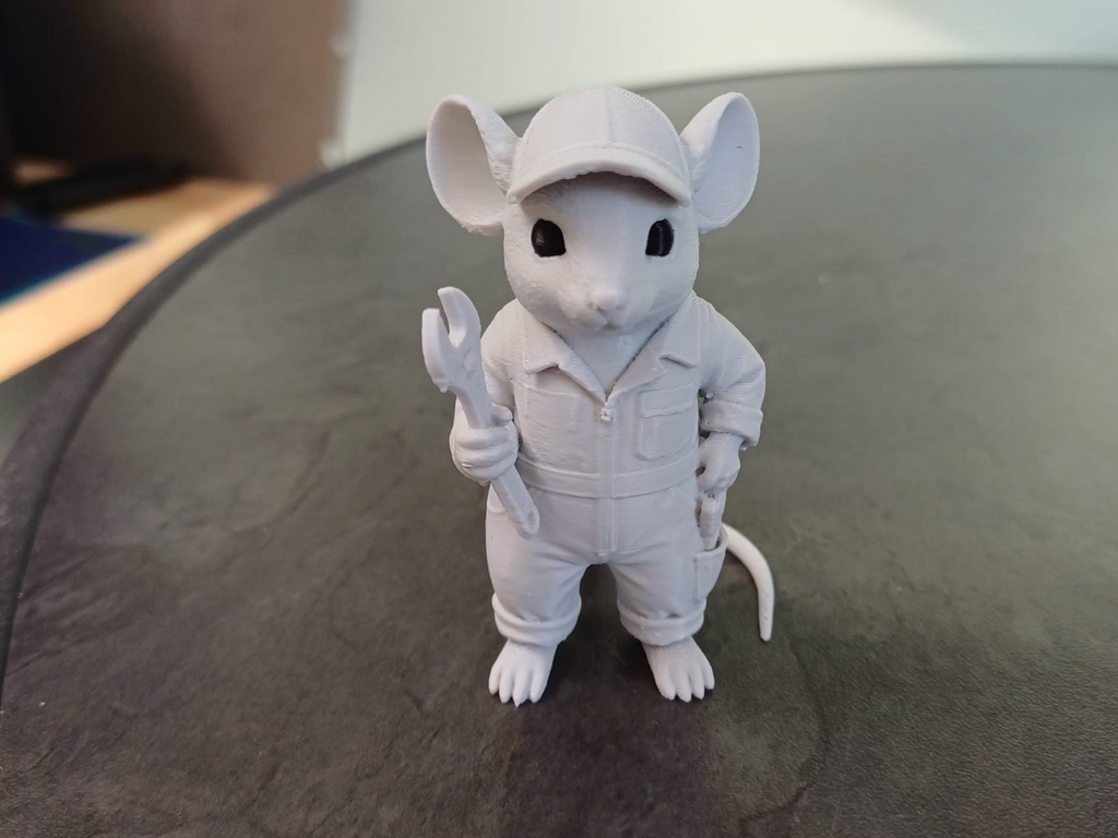 Mechaniker-Maus-Figur Deko Statue Fantasy Mittelalter Rollenspiel Tiere