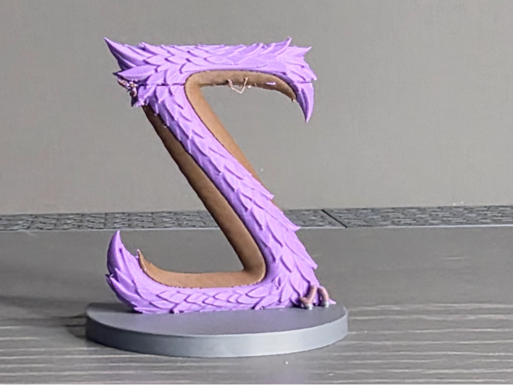 Drachenbuchstabe Z Display Skulptur Figur Deko Statue Fantasy Mittelalter