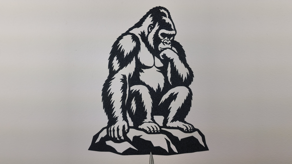 Denkender Gorilla Wandkunst Dekor Wandbild Wanddeko Wanddekoration Tiere