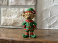Weihnachtsfigur Hochlandrind als Weihnachtself
