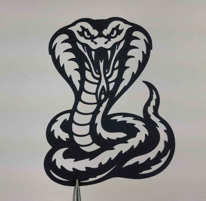 Kobra-Schlange 2D Wandkunst Wandbild Wanddeko Wanddekoration Tierfigur