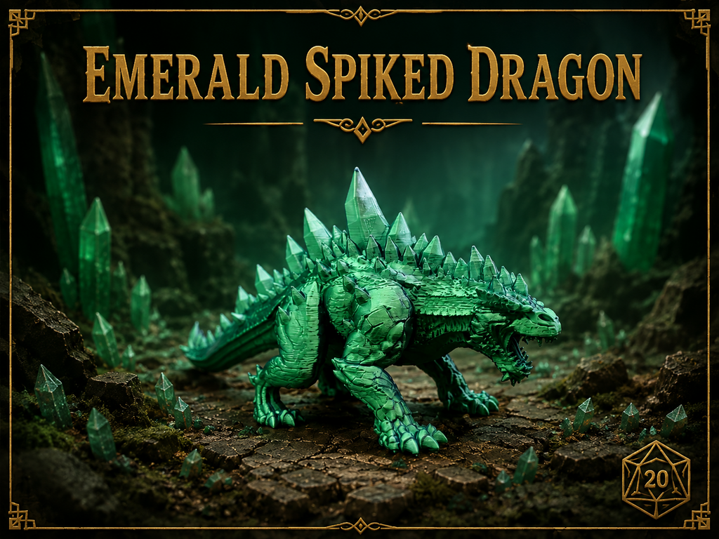 Kristall-Smaragddrachen-Miniatur RPG Fantasy