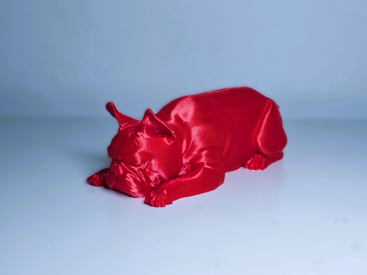 Französische Bulldogge schlafend Figur