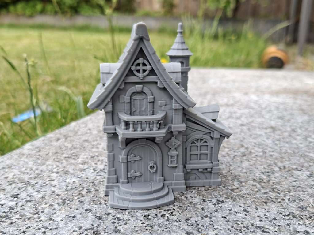 Märchenhaftes Fantasiehäuschen Figur Deko Statue Fantasy Mittelalter
