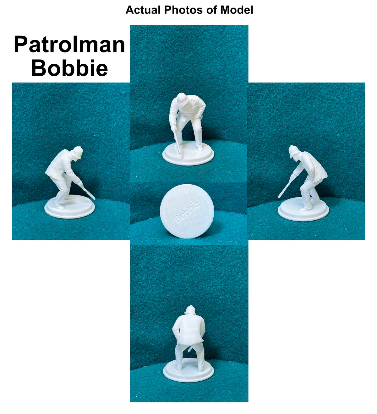 Polizeistreifenbeamter Bobby Mysteriöse Figur Deko Statue Puppenhaus Vitrine