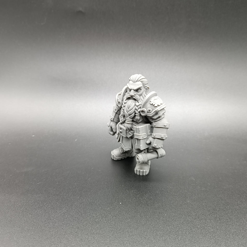 Steampunk Fantasy Zwergen-Ingenieur Figur Deko