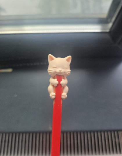 Niedlicher Katzen-Bleistiftaufsatz Figur Deko Statue Tierfigur Tiere süß Nr. 2
