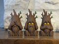 Nichts hören, sehen, sagen Figuren-Set Spukbäume