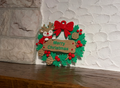 Weihnachtskranz Rentier mit Wunschtext-Schild