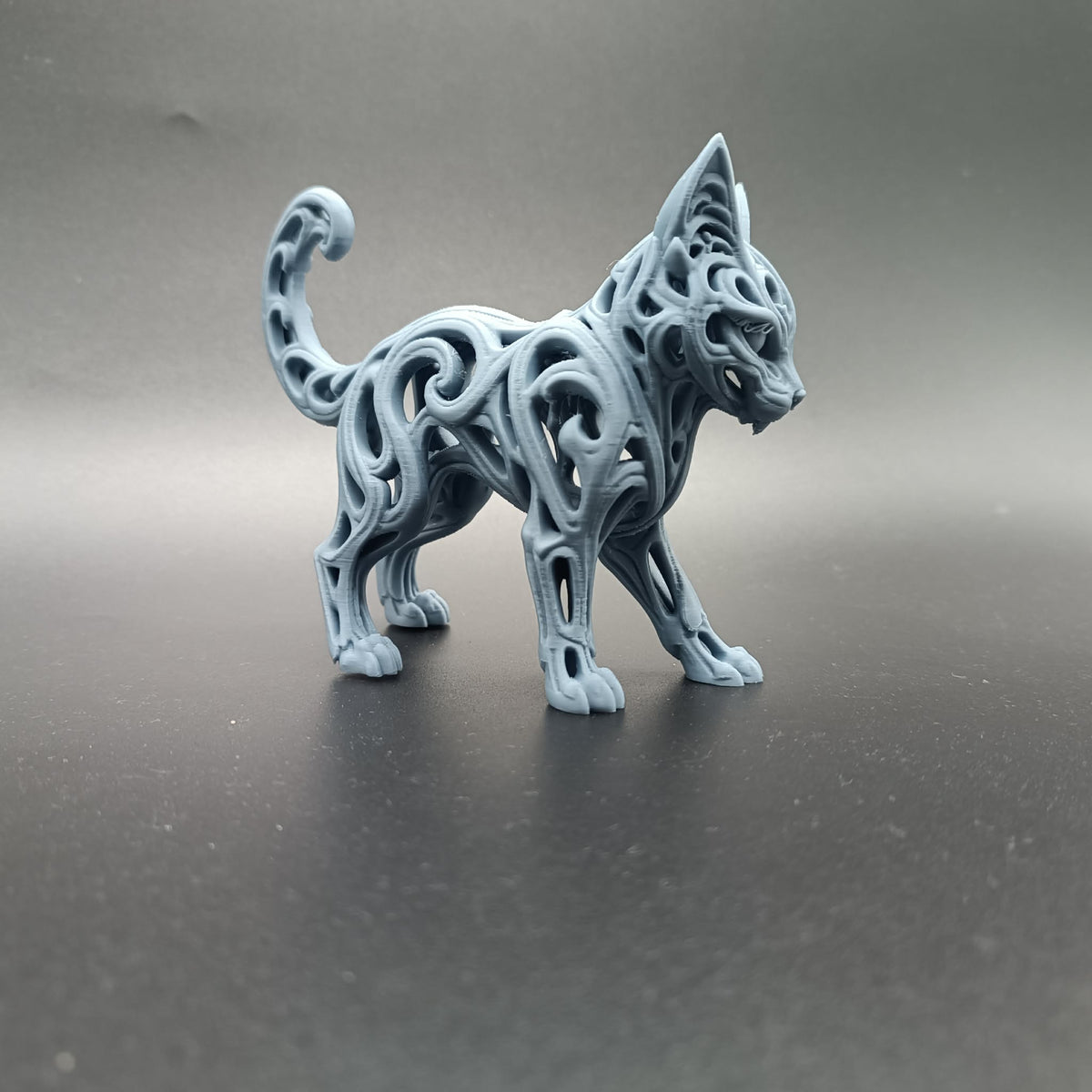 Abstrakte hohle Katzenkunst Figur Deko