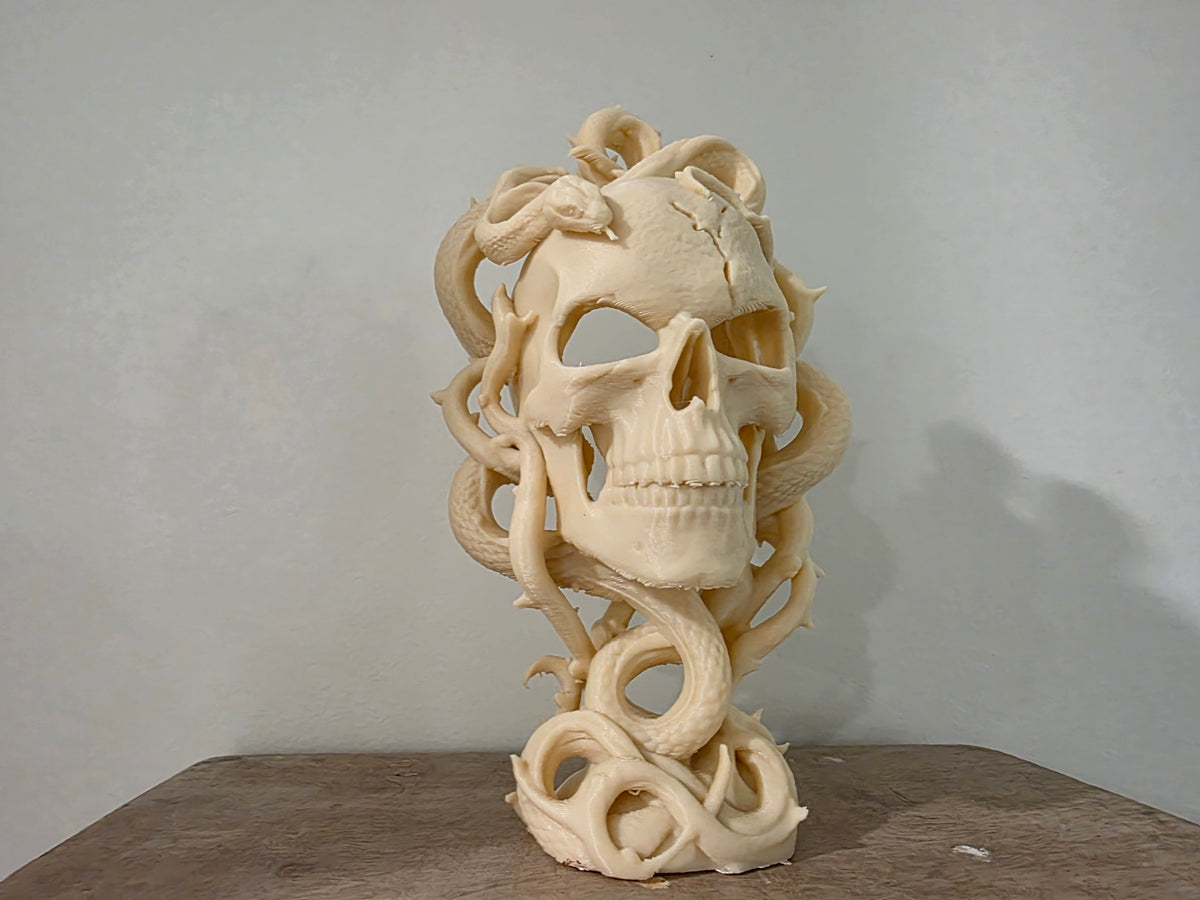 Gothic Schlangen-Totenkopf Halloween Deko