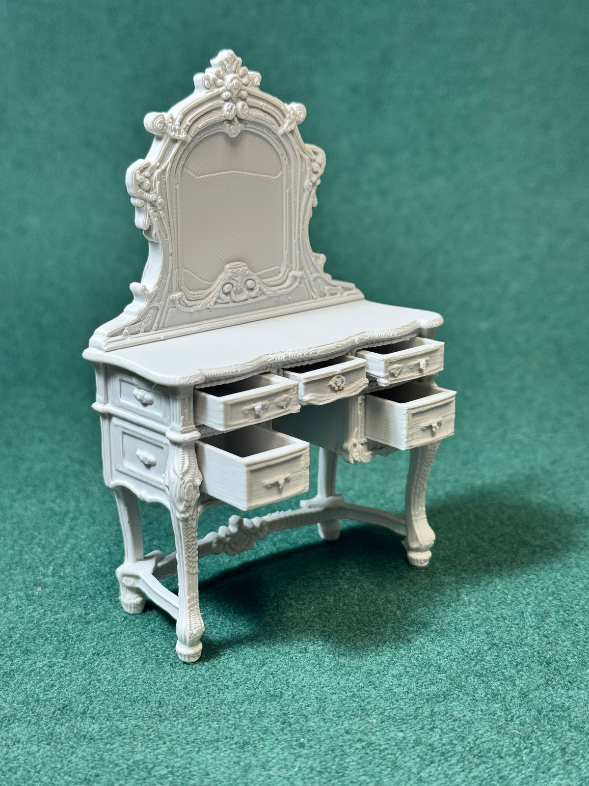 Rosemere Schminktisch 1:12 Puppenhaus Miniatur Puppenstube Diorama Vintage