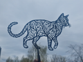 Katze 2D Wandkunst Wandbild Wanddeko Wanddekoration Tierfigur Tiere Deko