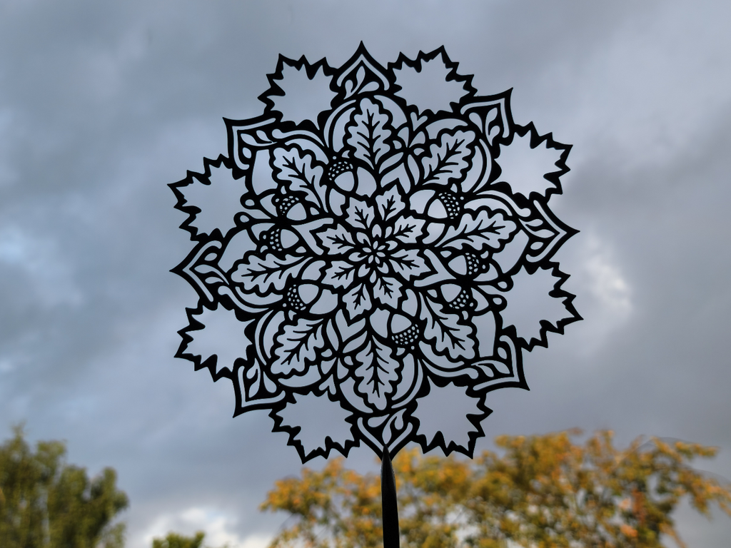 Herbst-Mandala Wandkunst-Dekor Wandbild Wanddeko Wanddekoration Wohnzimmer