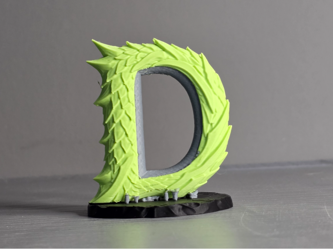 Drachenbuchstabe D Display Skulptur Figur Deko Statue Fantasy Mittelalter