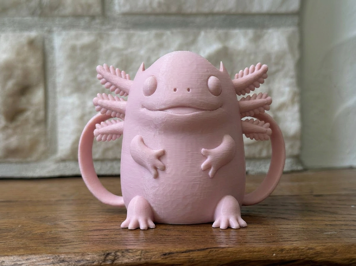 Halter für Trinkpäckchen Axolotl